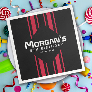 Serviette En Papier Course sur la course voitures de course Anniversai