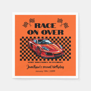 Serviette En Papier Course sur le Red Sports moderne voiture n'importe