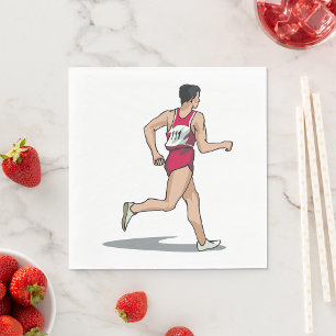 Serviette En Papier Course Walker Athlète Sports Runner en mouvement