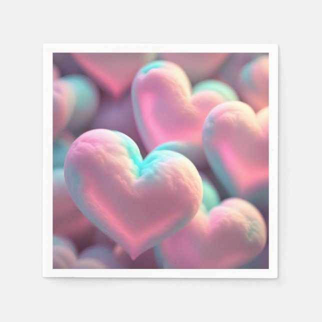 Serviette En Papier Coussin d'amour (Devant)