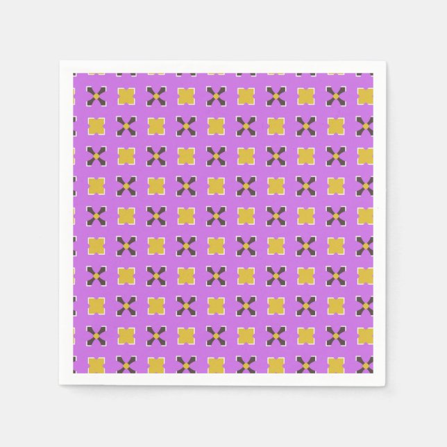 Serviette En Papier Coussin PP 51 : 1 sur 3 rose jaune Brown (Devant)