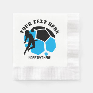 Serviette En Papier Coutume Football Fille de football enfant fête d'a