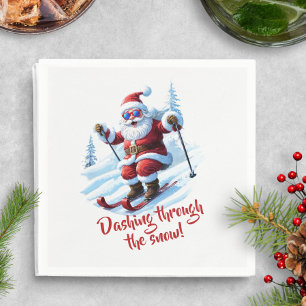 Serviette En Papier Coutume tendance Rouge Santa Claus Fantaisie Noël