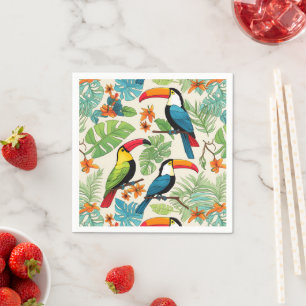 Serviette En Papier Couvert de Toucan Tropical