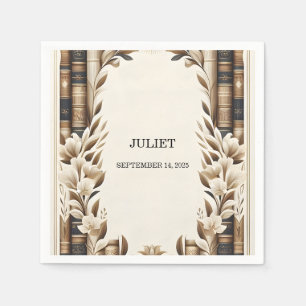 Serviette En Papier Couverture de Baby Shower du Club de Lecture de Li