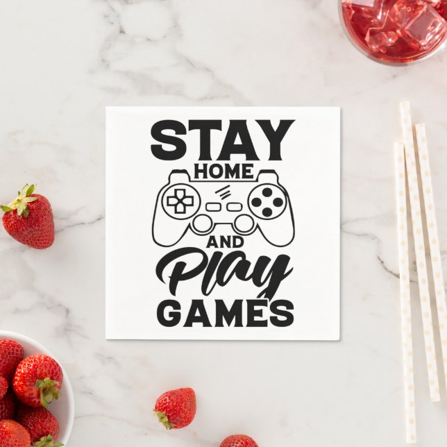 Serviette En Papier COVID 19 Cadeau Gamer de quarantaine - Restez à la (En situation)