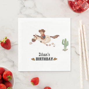 Serviette En Papier Cowboy Anniversaire Rodeo Party