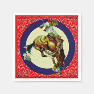 Serviette En Papier Cowboy Bronc de Western Party