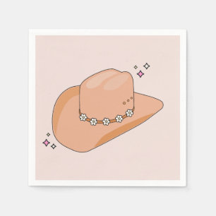 Serviette En Papier Cowboy Casquette Beige neutre