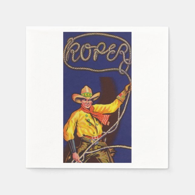Serviette En Papier Cowboy Roper Papier Naples (Devant)