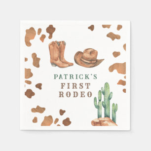 Serviette En Papier Cowboy Western Premier Rodéo fête d'anniversaire
