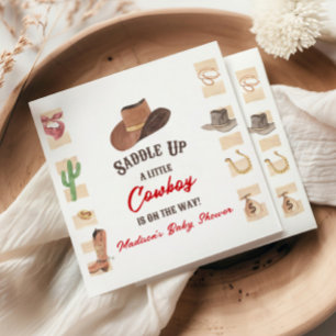 Serviette En Papier Cowboy Western Rodeo Wild West Baby shower