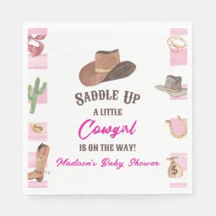 Serviette En Papier Cowgirl Western Rodeo Wild West Baby shower