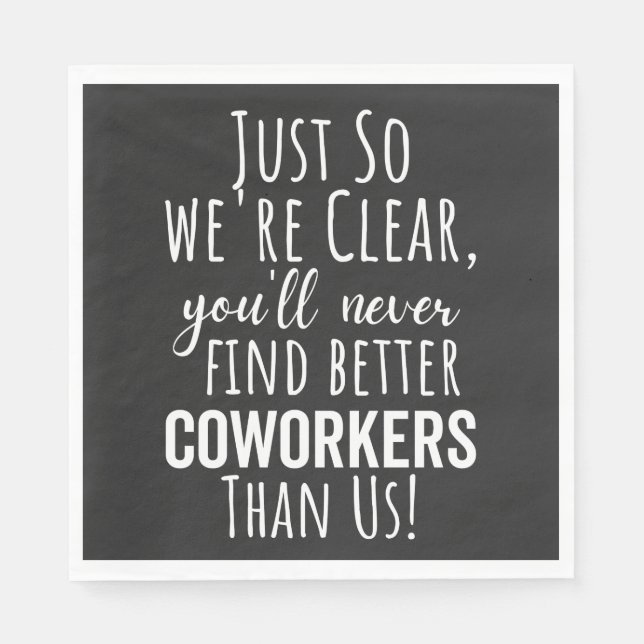 Serviette En Papier Coworker | Moving | Leaving (Devant)