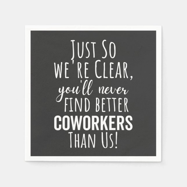 Serviette En Papier Coworker | Moving | Leaving (Devant)