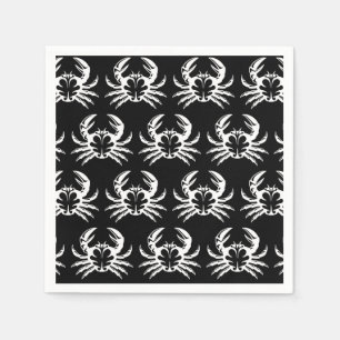 Serviette En Papier Crabe blanc