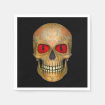 Crâne sucre mort Voodoo Zombie Cocktail Napkins
