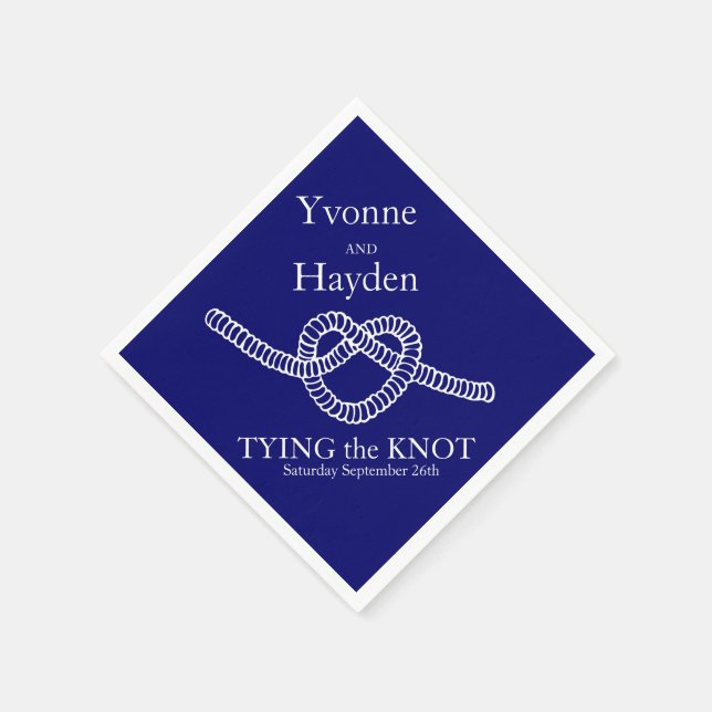 Serviette En Papier Cravate du coeur le noeud mariage bleu papier papi (Coin)