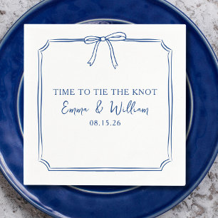 Serviette En Papier "Cravate Le noeud" Bow Simple Marine Bleu Personna