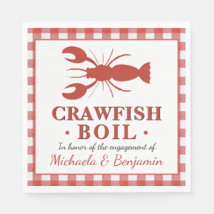 Serviette En Papier Crawfish Boil Couples Pique-nique