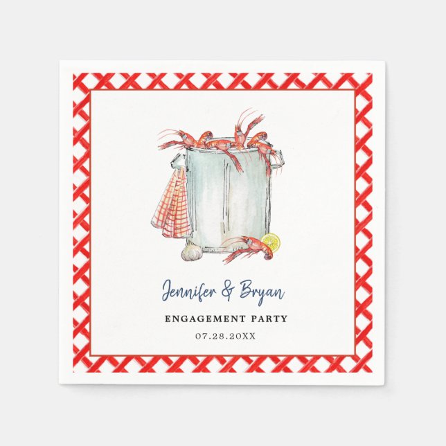Serviette En Papier Crawfish Boil Seafood (Devant)