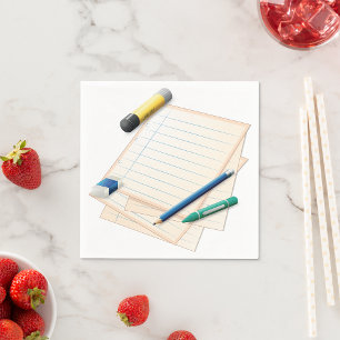 Serviette En Papier Crayon et Papier