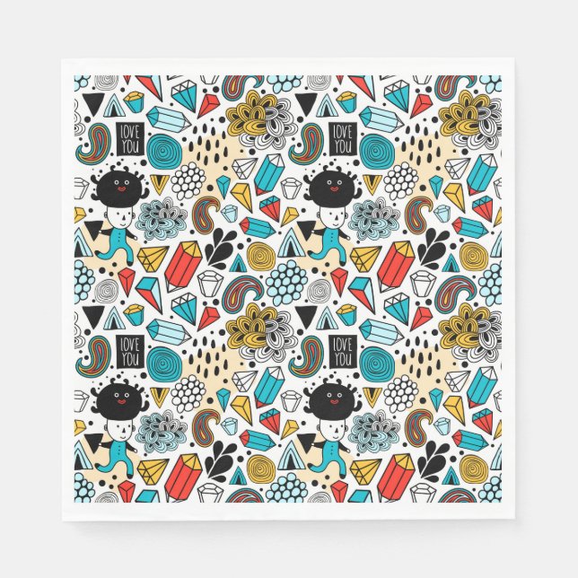 Serviette En Papier Crazy head (Devant)