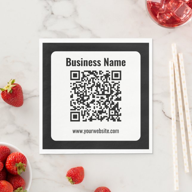 Serviette En Papier Create Your Own QR Code | Transperant (En situation)
