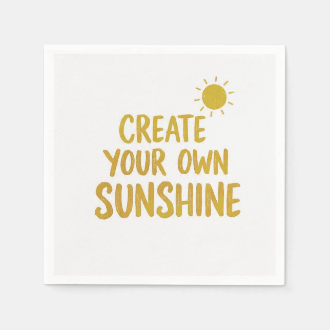 Serviette En Papier Create your own sunshine quote on (Devant)