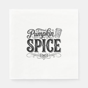 Serviette En Papier Création de T-shirt Automnal Café Vintage Épice de