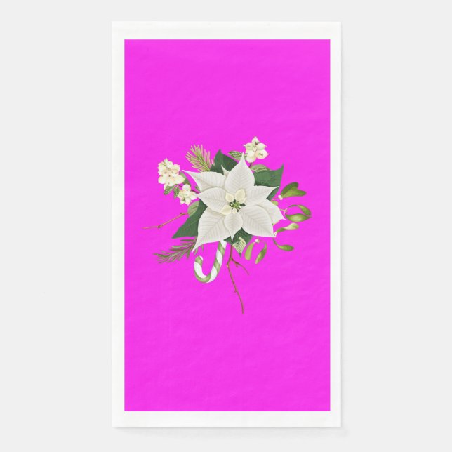 Serviette En Papier Création florale rose élégante parfaite pour les f (Devant)