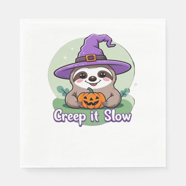 Serviette En Papier Creep It Slow - Jolie chemise Halloween avec Pu (Devant)