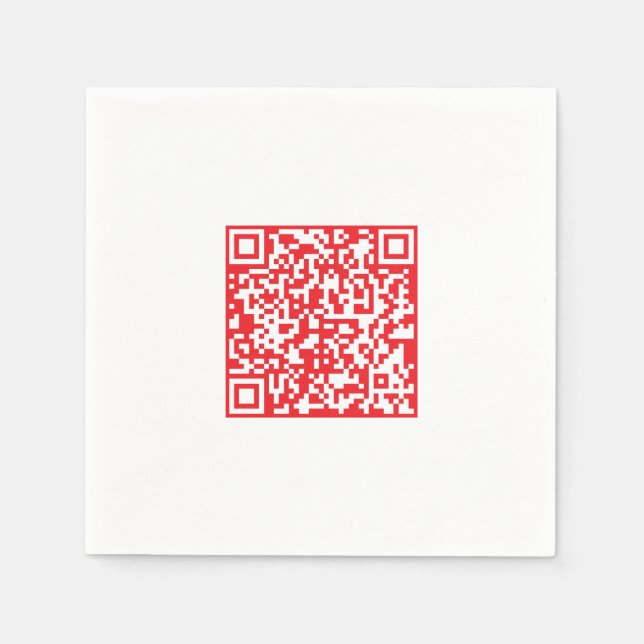 Serviette En Papier Créer un code QR rouge scannable (modifiable) (Devant)