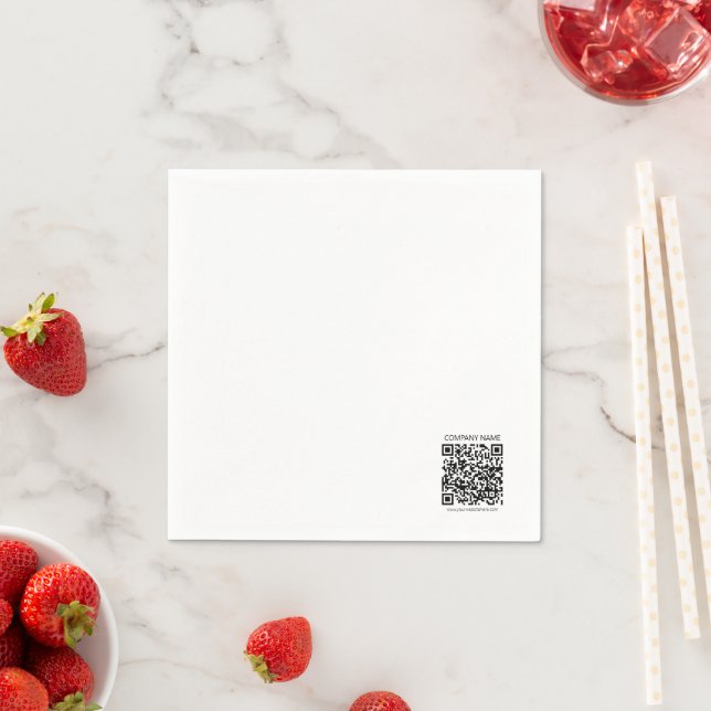 Serviette En Papier Créer votre propre code QR | Noir et blanc (En situation)