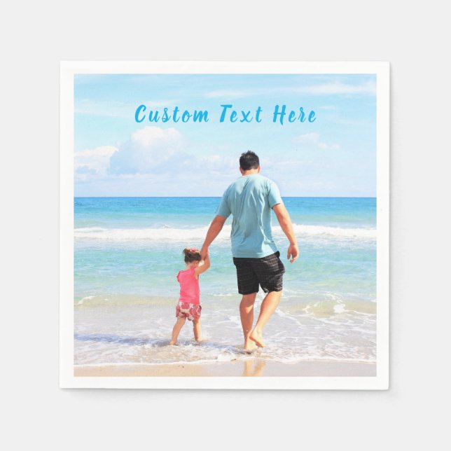 Serviette En Papier Créez vos propres serviettes photo avec texte pers (Devant)