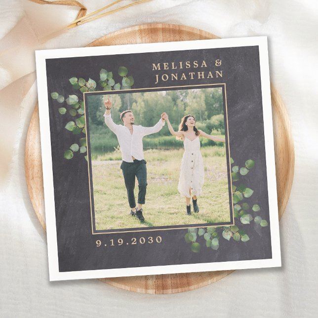 Serviette En Papier Créez votre propre Mariage Eucalyptus rustique (Créateur téléchargé)