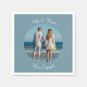Serviette En Papier Créez votre propre nom de Fiançailles photo Couple