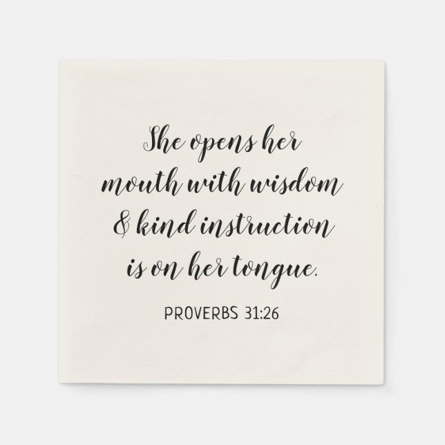Serviette En Papier Créez votre propre texte biblique de calligraphie (Devant)