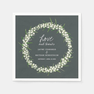 Serviette En Papier Crème acacia fleurs de printemps art mariage servi