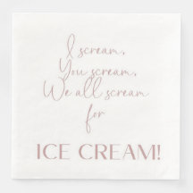 Crème glacée thème Guest Serviettes Papier de serv