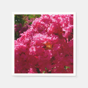 Serviette En Papier Crepe Myrtle Tree Magenta Floral