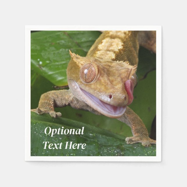 Serviette En Papier Crested Gecko Lizard (Devant)