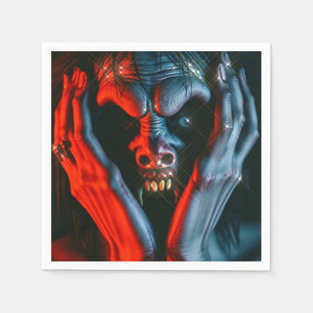 Serviette En Papier Criant démon (Devant)