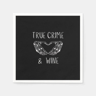 Serviette En Papier Crime Et Vin Squelette Mains