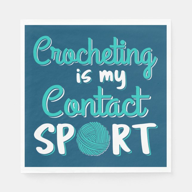 Serviette En Papier Crochet est mon contact Sport (Devant)
