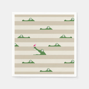 Serviette En Papier Crocodile