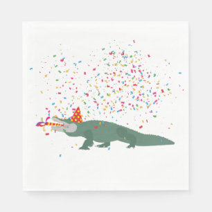 Serviette En Papier Crocodile d'alligator - Animaux ayant une fête