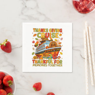 Serviette En Papier Croisière de Thanksgiving en famille 2026 Voyage V