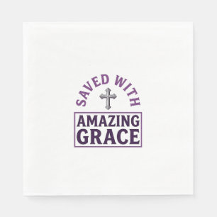 Serviette En Papier Croix chrétienne Amazing Grace vintage