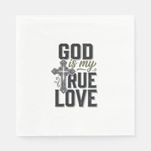 Serviette En Papier Croix Chrétienne Dieu Est Mon Véritable Amour Vect